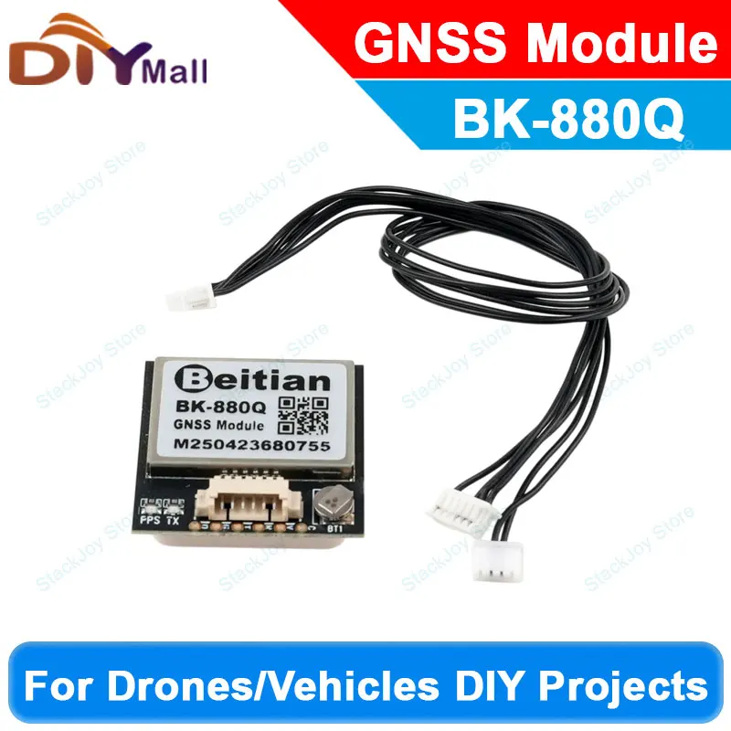 

BK-880Q GNSS Module With M9140 Chip 92 Channels 1.5m CEP Accuracy GPS/GLONASS/BDS/Galileo 1.25-6P Connector For Drones/Vehicles