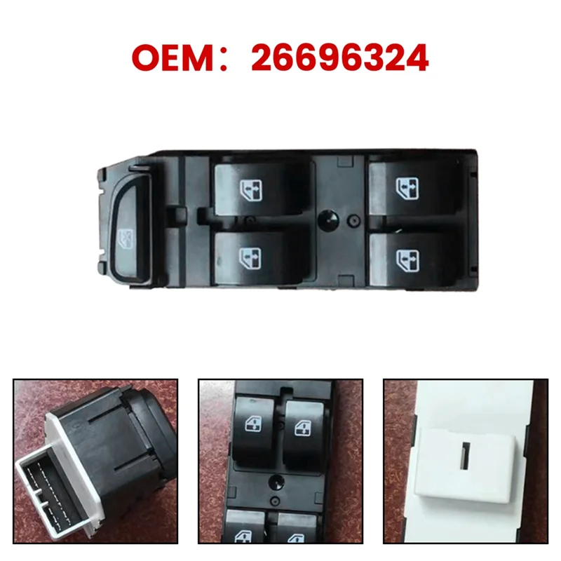 منظم نوافذ السيارة 26696324 زر التبديل الرئيسي لرافع النافذة لسيارة Buick Hideo 2015-2018 الجبهة اليسرى-N25R #4