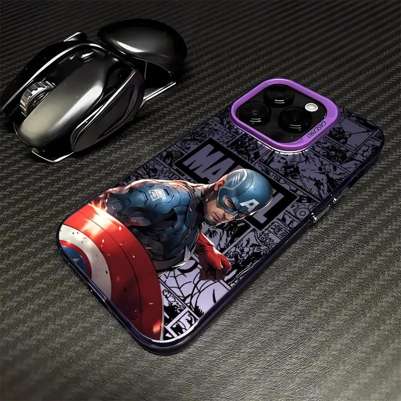 Etui na telefon Marvel SpiderMan IronMan do Apple iPhone 16 15 Pro Max 13 14 Plus 12 11 Pro plus Matte