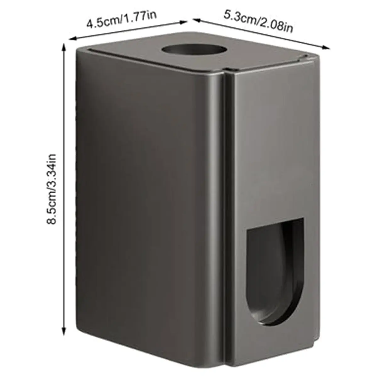 Toothpaste Dispenser,Automatic Adhesive Funny Squeezer - Smile Face Space Aluminum+Silicone+ABS Toothbrush Holder