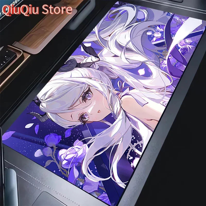 

Mouse Pad Kawaii Purple Flower HD Print Anime Keyboard Pad Laptop Blue Archive Gaming Mousepad Sexy Girl Sorasaki Hina Desk Mat