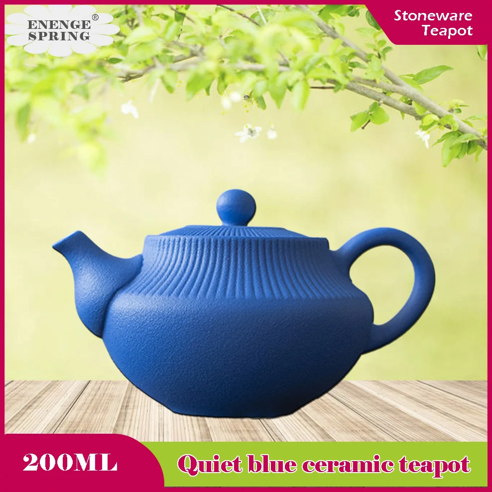 Ceramic Teapot With Filter Hole Handmade 200ML Japanese Style Stoneware Teapot For Brewing Tea Infuser Household Kung Fu Tea Set