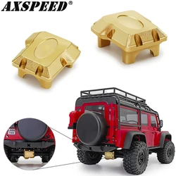 AXSPEED 1PCS Brass Front Rear Axle Diff Cover 15g for 1/18 RC Crawler Car TRX4M TRX-4M Bronco Defender Upgrade Parts