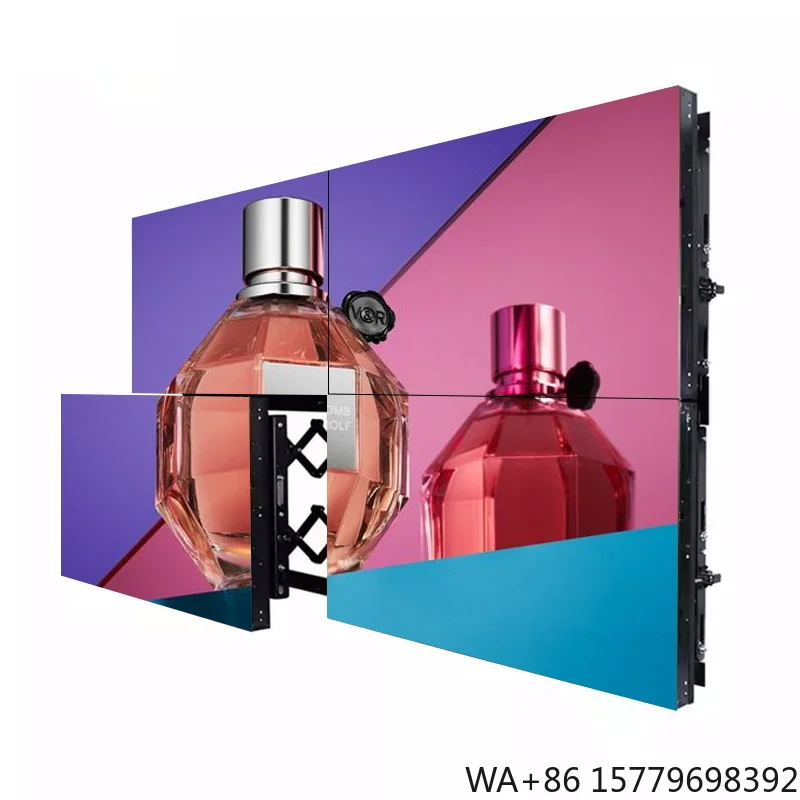 TV Studio 55 Inch LCD Video Wall Horizontal Vertical Wall Mounted Digital Signage Touch Screen Advertising Display