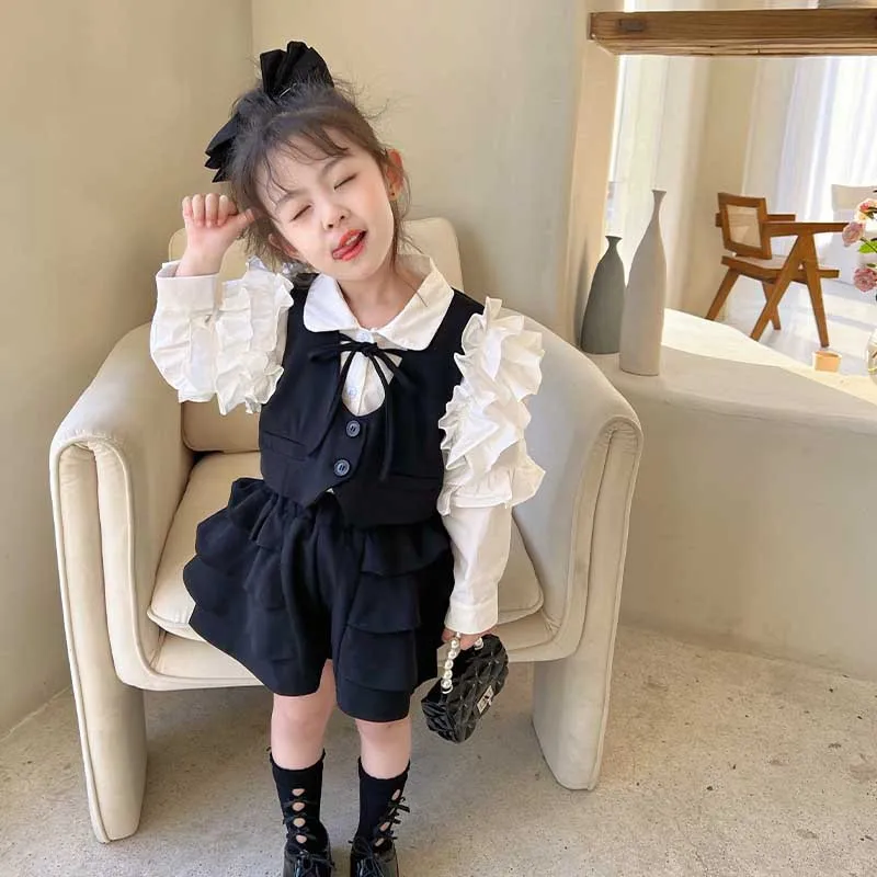 Girls Suits 2022 Autumn New Children\'s Clothing Autumn Clothing Trendy Children\'s Clothing Korean Clothes Two-piece Set