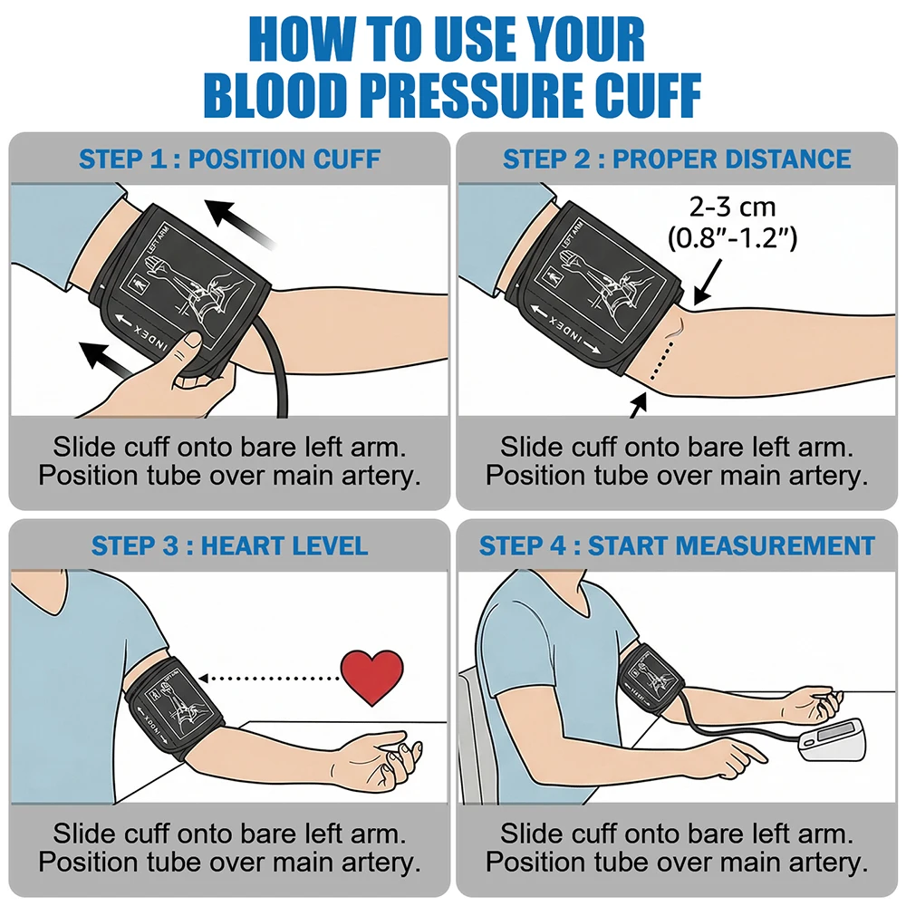 Arm Blood Pressure Monitor Cuff Sleeve