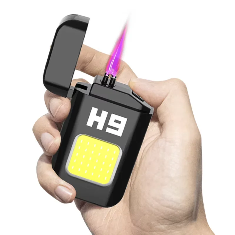

H9 Ignifier Heating Wire Windproof Rechargeable Lighter COB Lighting Electric Arc Flame Cigarette Lighters & Smoking Accessories
