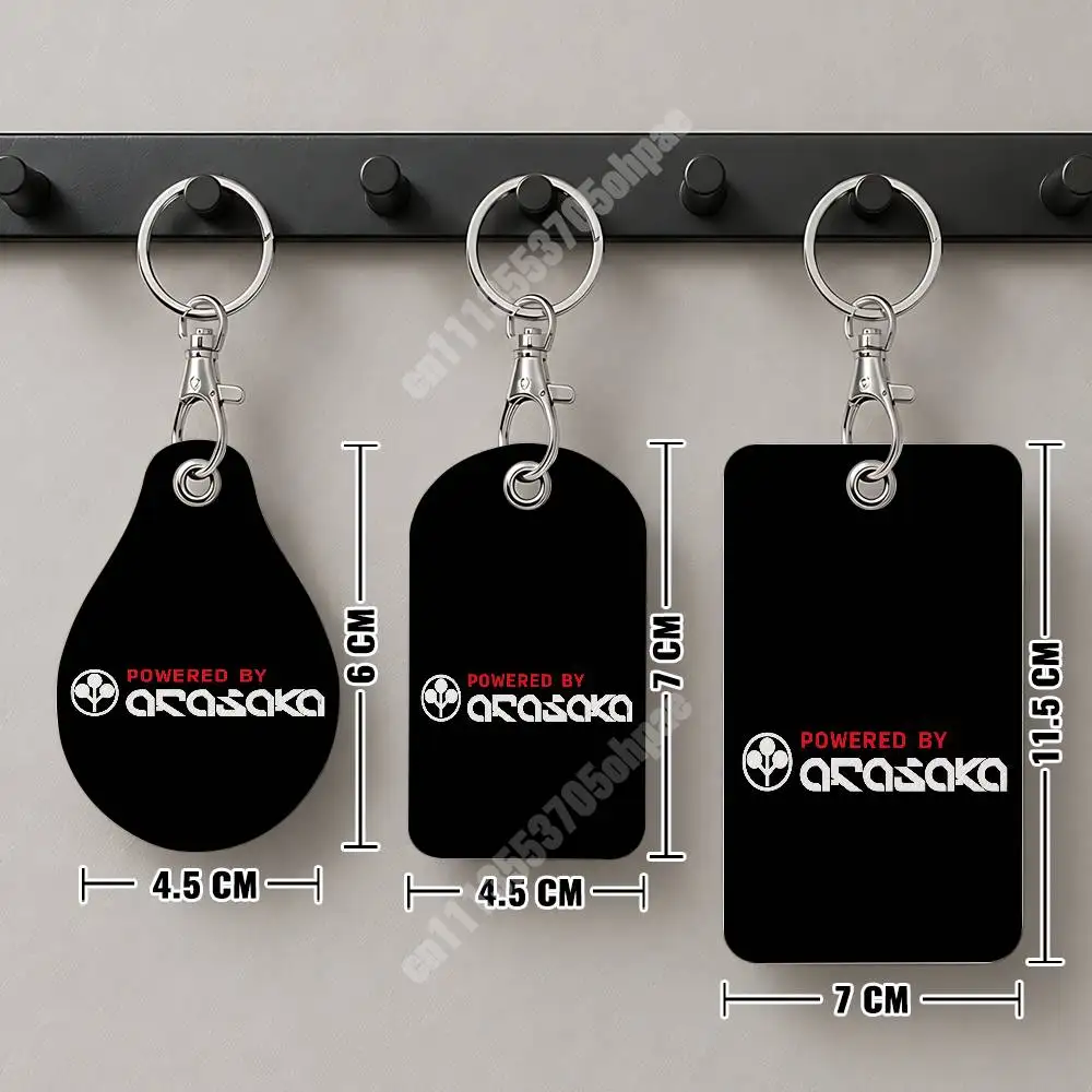 Arasaka Tower Corporation Leather Keychain Card Holder for Airtag & ID Cards Business Bag Charm view 5