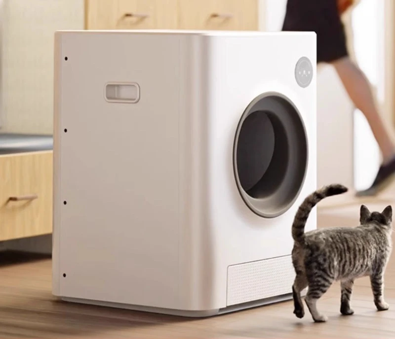 Fully Enclosed Automatic Self-Cleaning Cat Litter Box Electric Poop Scooping Cat Toilet 110V Household Pet Supplies