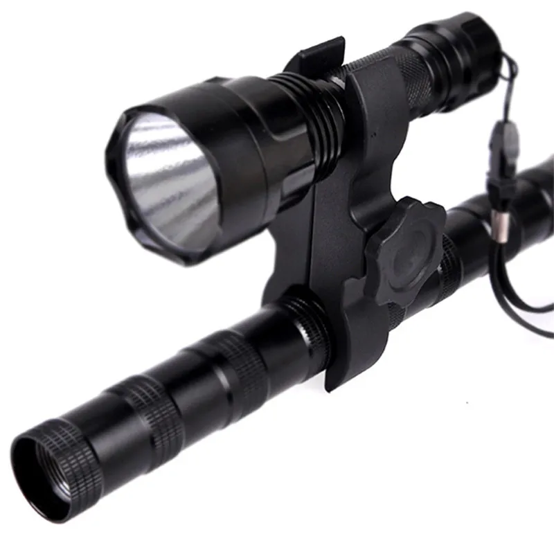 Upgrade LED Flashlight Mount Bracket Flash Torch Holder Front Light Clip Clamp Lantern Tactical Hunting Gun Accessories