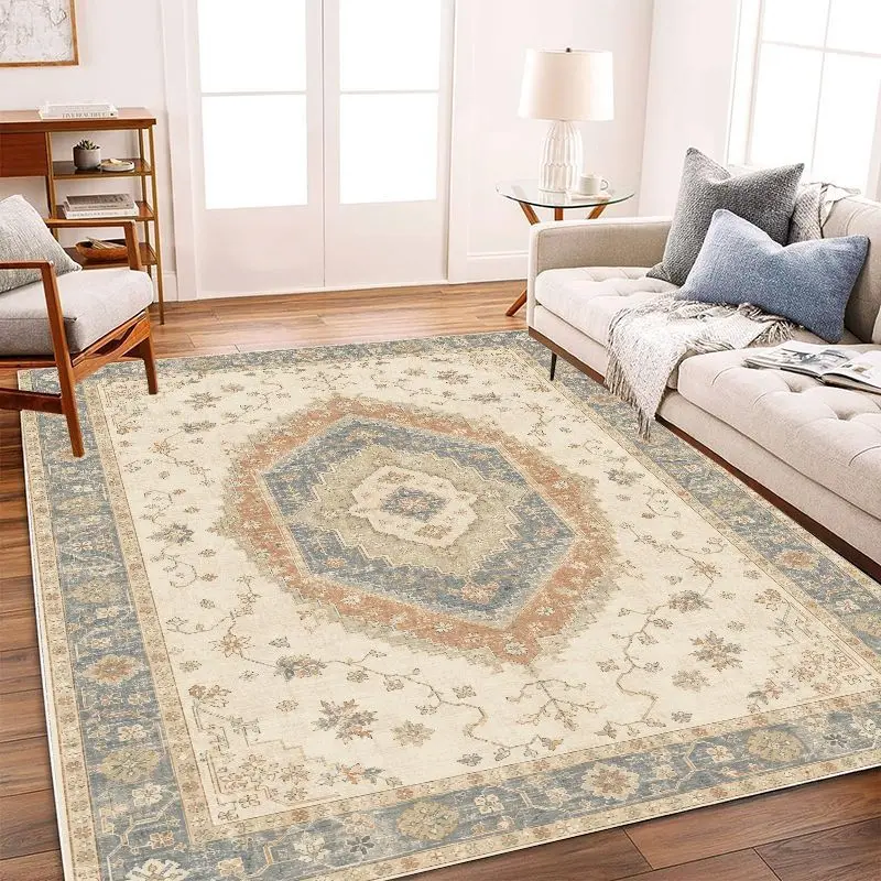 VIKAMA Scandinavian-Style Rug: Warm and Non-Slip, Perfect for Living Rooms, Sofas, Tea Rooms, and Yoga Studios—Home Decor