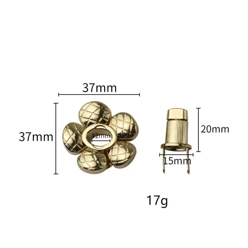 مشبك معدني على شكل زهرة لحقيبة اليد ، قفل دوران متين إكسسوارات ذاتية الصنع ، 5 ألوان ، 37 ، جديد