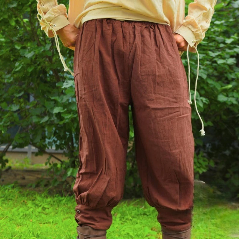 

Men Cosplay Renaissance Medieval Gothic Pants Pirate Costume Trouser Men