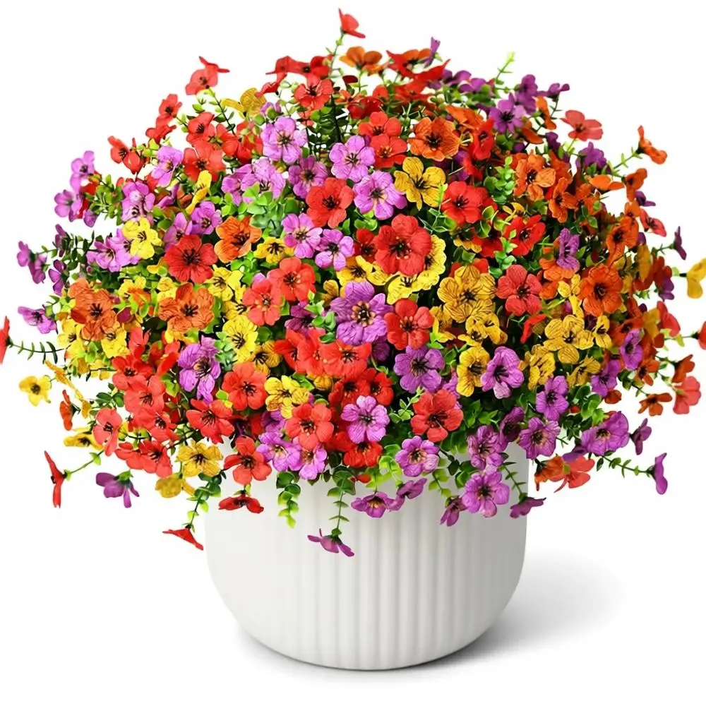 

Realistic UV-Resistant Plastic Daisy Bundles for Outdoor Spring Decor, 12 Sets for Patio, Yard, and Garden Enhancements