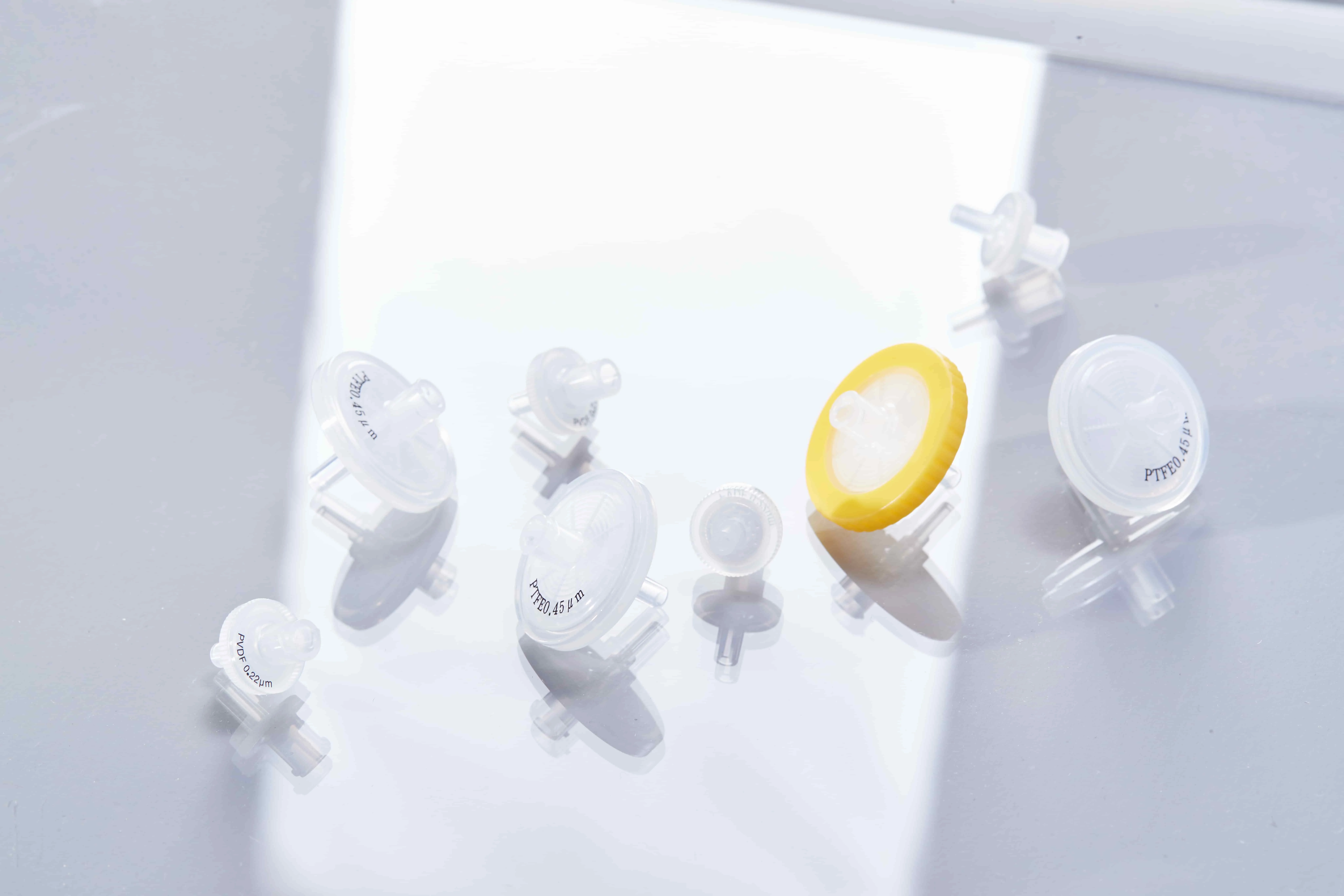 Hydrophobic PTFE Membrane Syringe Filters Virgin medical grade PP housing Ultrasonic Welded Air/Gas Venting Lab Filtration