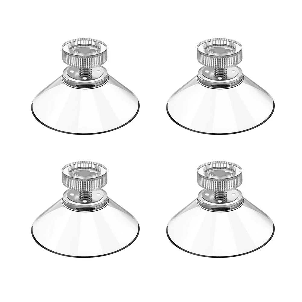 40mm Transparent PVC Suction Cups with Thumb Screw and Rubber Nut Plastic Suckers Designed for Firm Grip and Usage