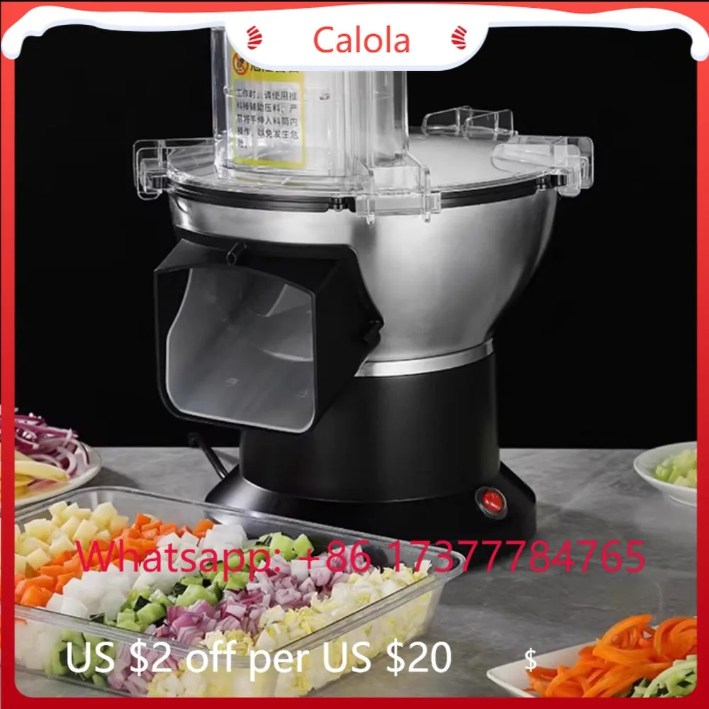 Commercial Mini Multifunctional Slicer, High-efficiency Vegetable Fruit Cutter for Potato Radish Shredding and Dicing