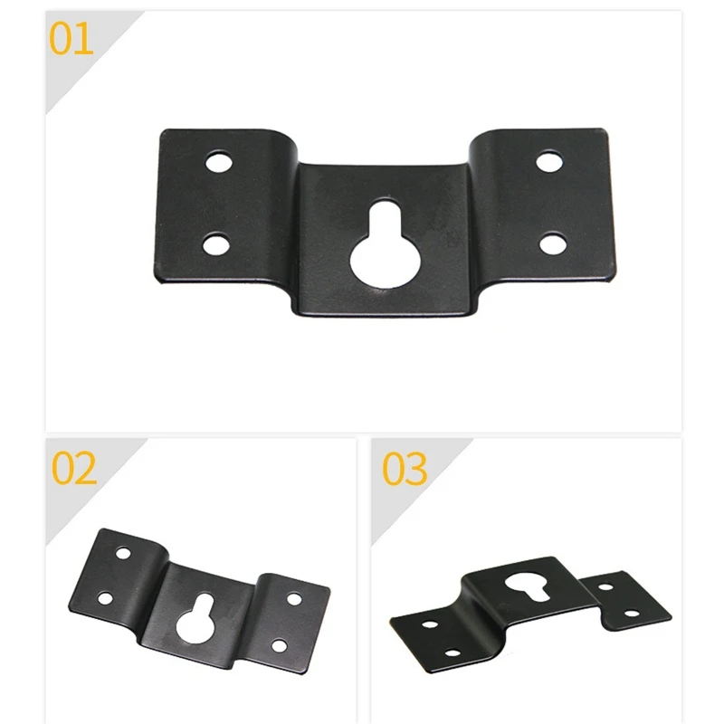 Black Soundbar Wall mounting Brackets Easy to Install Metal Speaker Brackets