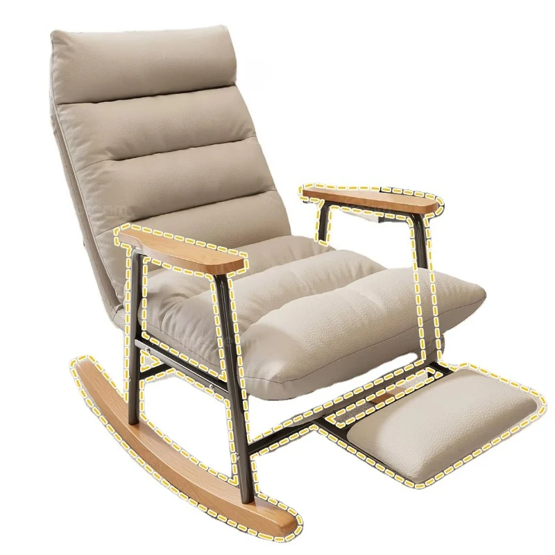 Leisure chair, swinging bedroom lounge chair, apartment living room hotel leisure chair