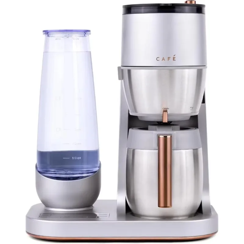 Grind and Brew Coffee Maker, Single-Serve Option, 10-Cup Thermal Carafe, WiFi Enabled Technology, Stainless Steel