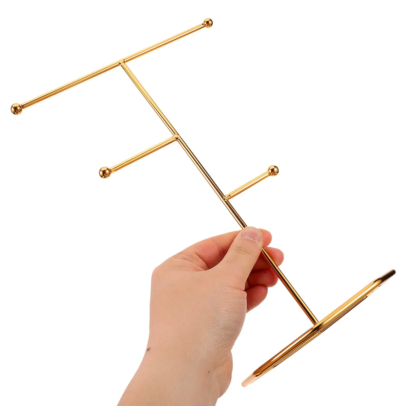 

Jewelry Display Metal Necklace Organizer Stand For Earrings Bracelets Holder Rack Desktop Storage Showcase Jewelry Display Stand