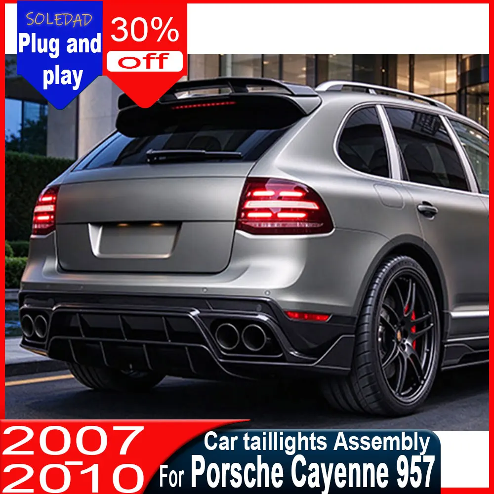 Car LED Tail Light Assembly for Porsche Cayenne 957 2007 2008 2009 2010 Start Animation Dynamic Turn Signal Light Accessories - view 2