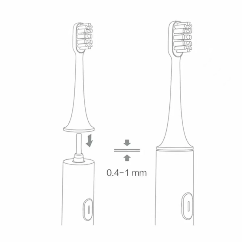 Replacement Brush Heads For xiaomi Mijia T300/T500/T700 Sonic Electric Toothbrush Soft Bristle Nozzles with Caps Sealed Package image 6