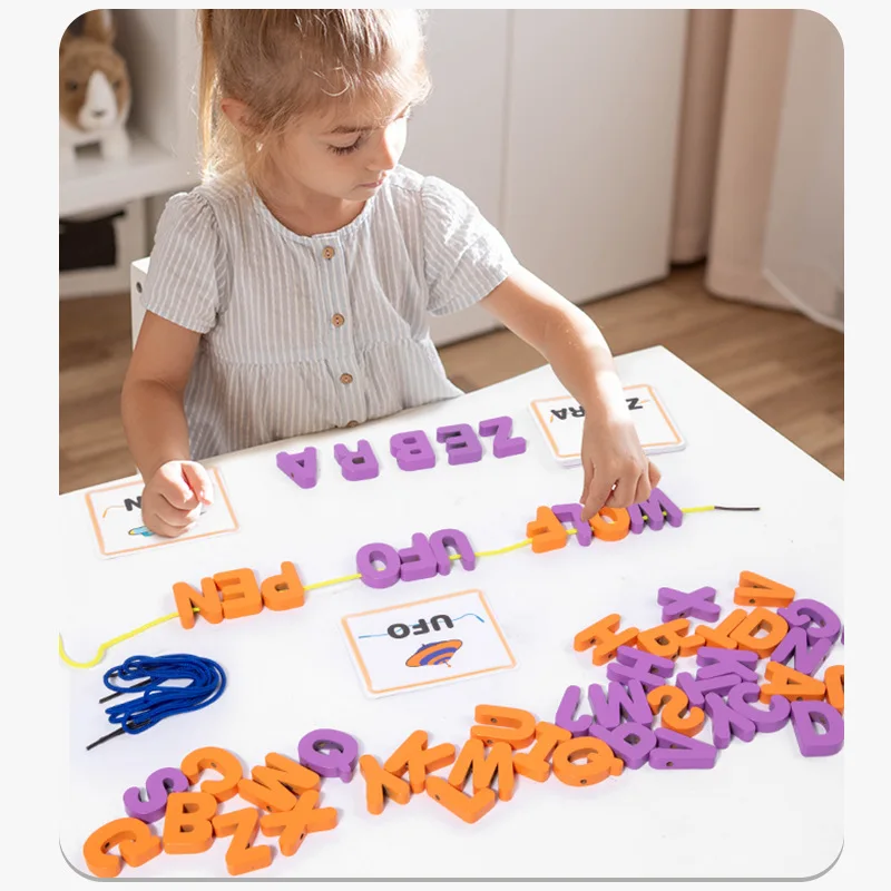 

Children's alphabet pen board baby learning calligraphy early education puzzle hand-eye coordination toy 1pc