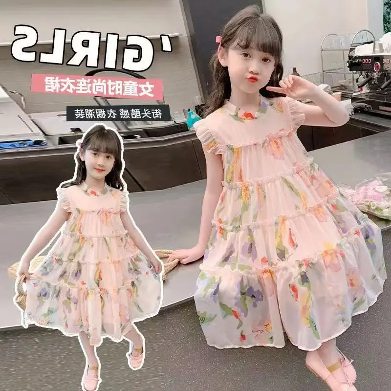 Girls Sweet Dresses Summer Baby Girl Princess Dress Lace Design Flower Girl Dresses Cute Party Kids Clothes 4 8 10 11 Years Old
