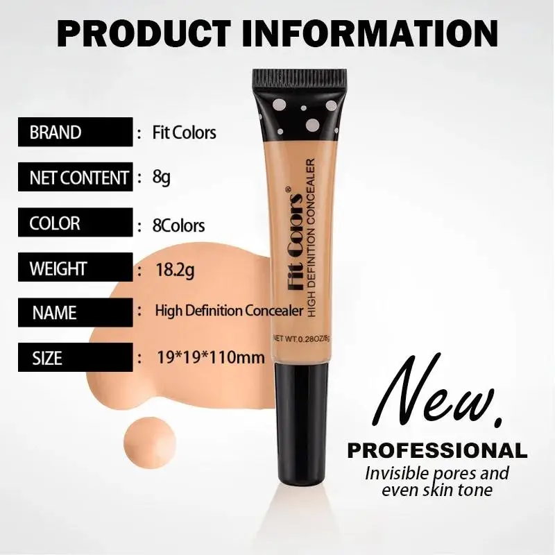 Flexibler Concealer-Stick mit hoher Deckkraft für Hautunreinheiten, Augenringe, langanhaltendes, wasserfestes Make-up, natürliches Finish