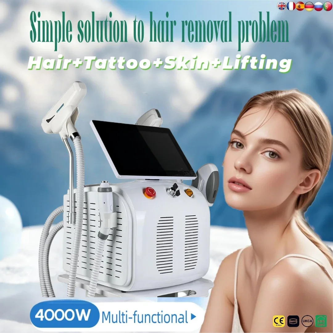 

Multifunctional 4-in-1 Beauty Machine IPL RF Diode Pico Laser for Hair Removal Tattoo Removal Pigment Treatment Facial Lifting P