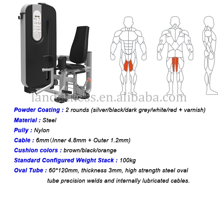 لاند اللياقة البدنية عالية الجودة التجارية متعددة معدات الصالة الرياضية الصالة الرياضية ممارسة قوة التدريب الساق ممارسة محول LDGL-7017