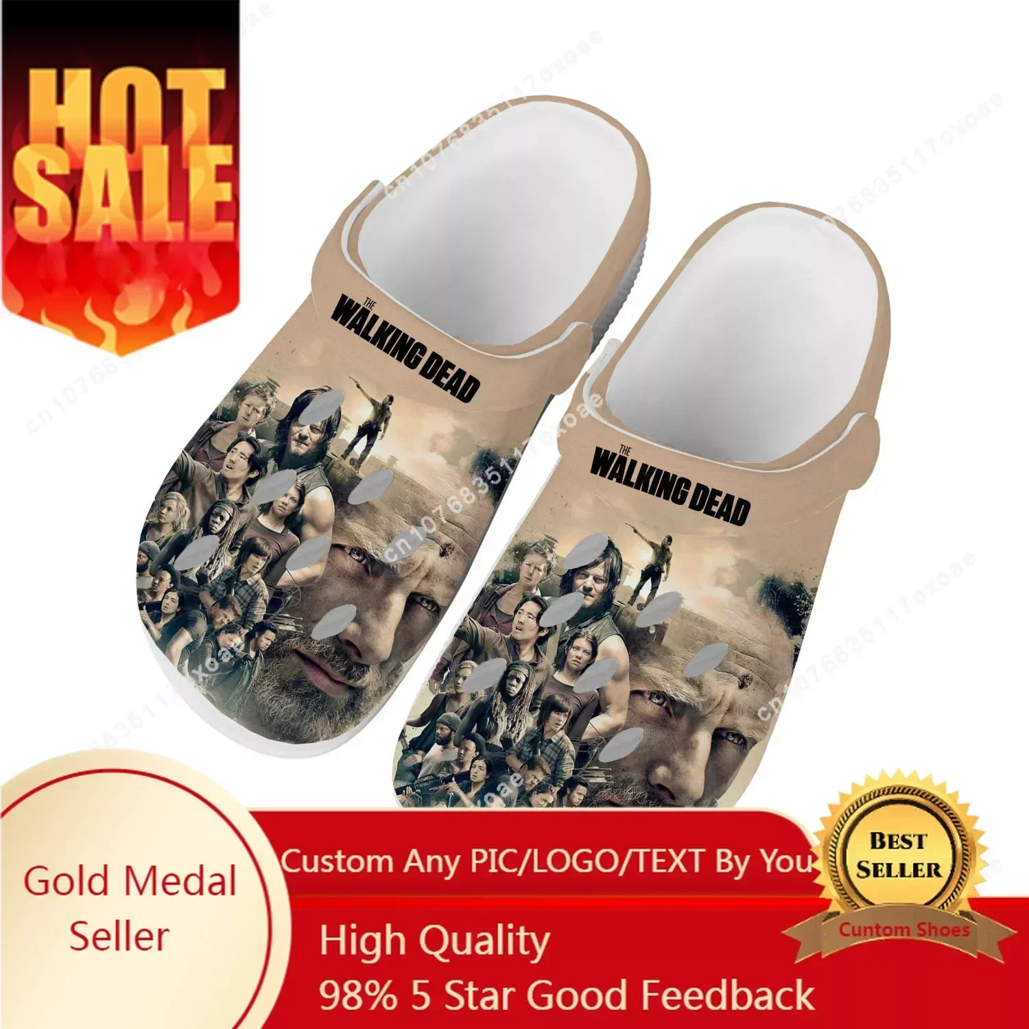 

The Walking Dead Horror Home Clog Mens Women Youth Boy Girl Sandals Shoes Garden Custom Made Breathable Shoe Beach Hole Slippers