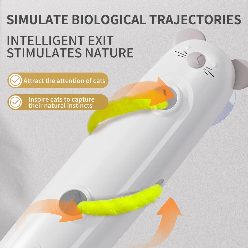 لعبة قطط كهربائية جديدة - لعب الحيوانات الأليفة في الأماكن المغلقة/الخارجية، مناسبة لمتعة الكلاب والقطط، لعبة تفاعلية للقطط الأليفة، كاتربيلر #6
