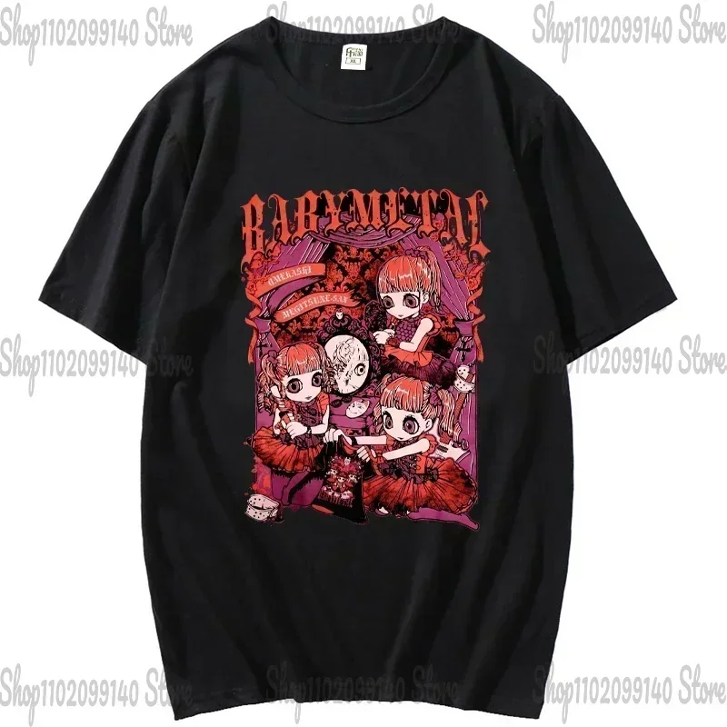 

BABYMETAL T Shirt Japanese Men's and Women's Metal Band Idol Graphic T-shirt Summer Harajuku Casual Fashion Tops Harajuku Tees