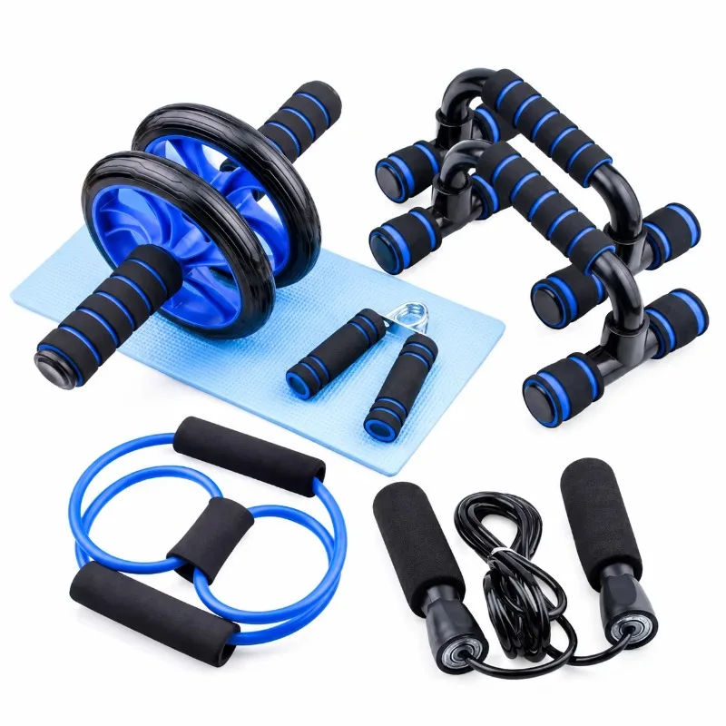 YTYINAb Wheel And Push-up Stand Set 7-piece Multifunctional Core Trainer For Home Gym Fitness With 1300g