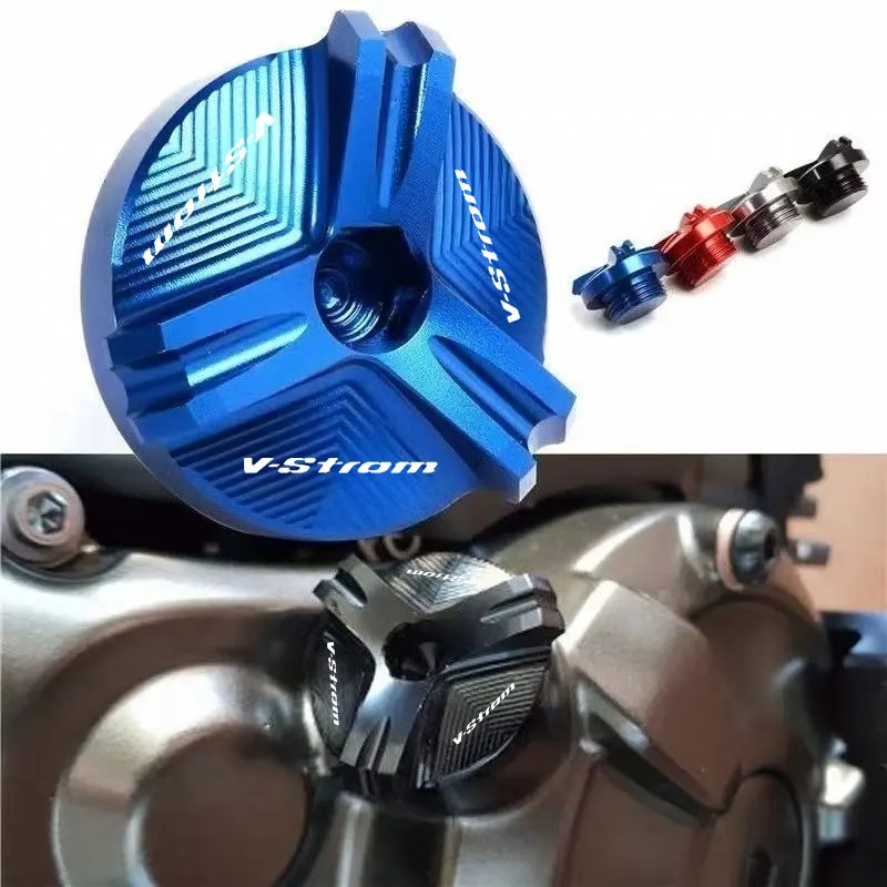 Sekrup Tutup Pengisi Oli Mesin CNC Aluminium Untuk Sepeda Motor Suzuki VSTROM 650 1000 1050 1050XT 250 V STROM DL250 DL650 DL1000