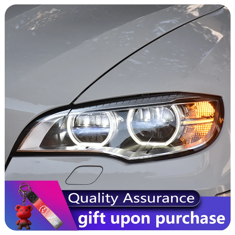 

Car Lamps For BMW X6 E71 2008-2014 Front Lights LED Turn Signal DRL Headlight HID Projector Lens Refit Auto Tool Accessories