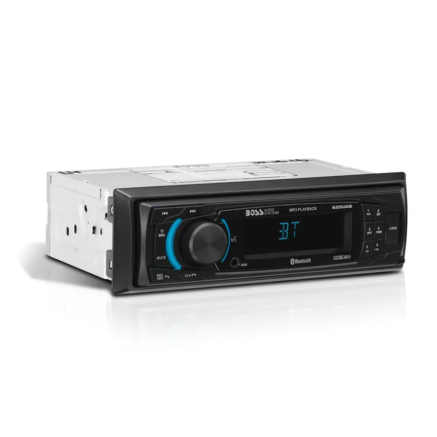 

625UAB Single DIN Car Stereo with Bluetooth No CD DVD Player, AM FM Radio Receiver, Aux Input, USB