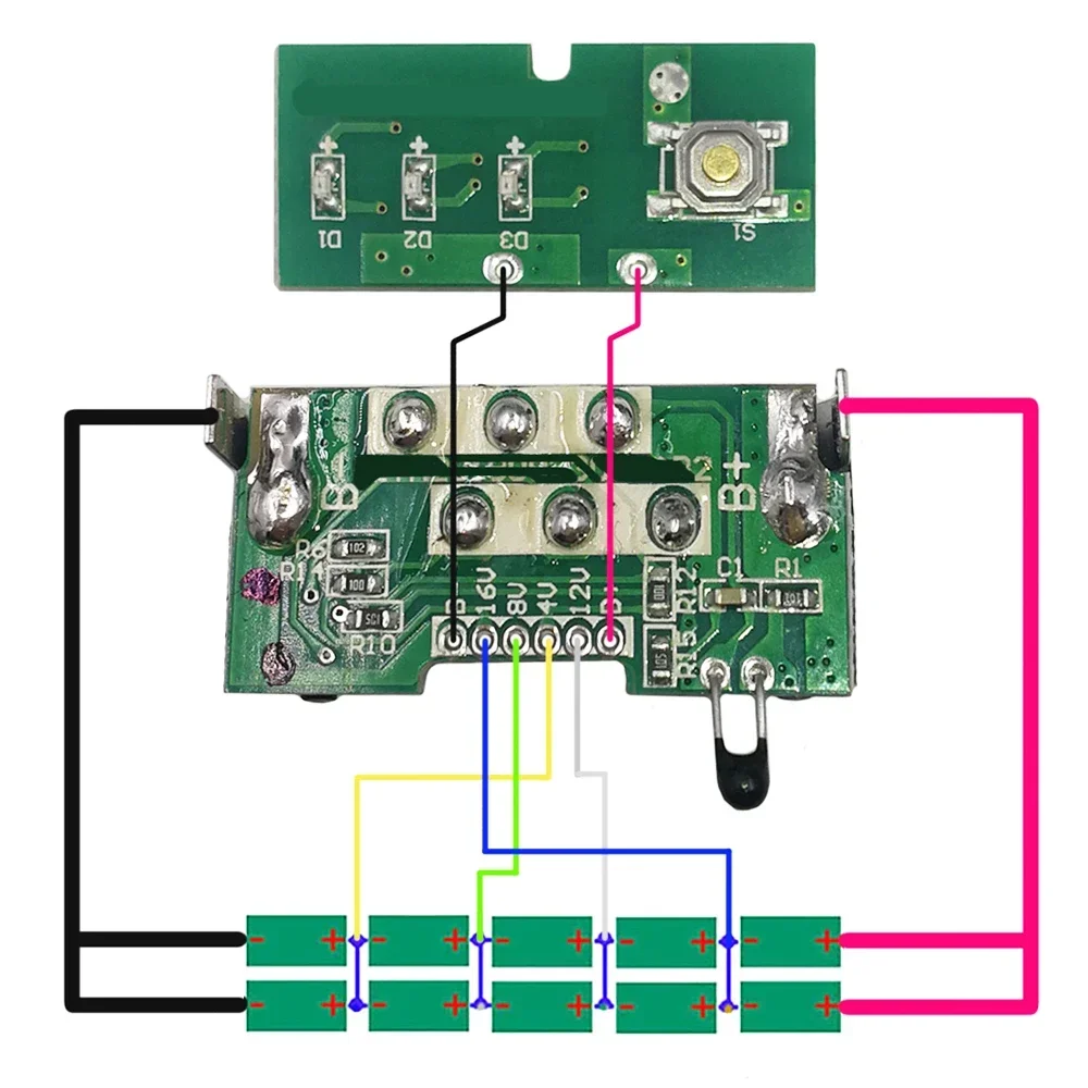 DCB200 21700X10 Li-ion Battery Case Box PCB Charging Protection Circuit Board For Dewalt 18V 20V 8Ah Battery Shell Housing