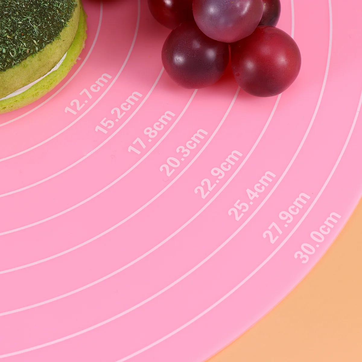 1 قطعة 12 بوصة لوح من السيليكون السلس متجمد عدم الانزلاق الخبز حصيرة لتزيين الكعكة الزفاف قاعدة عرض كعكة مستديرة القرص الدوار #5