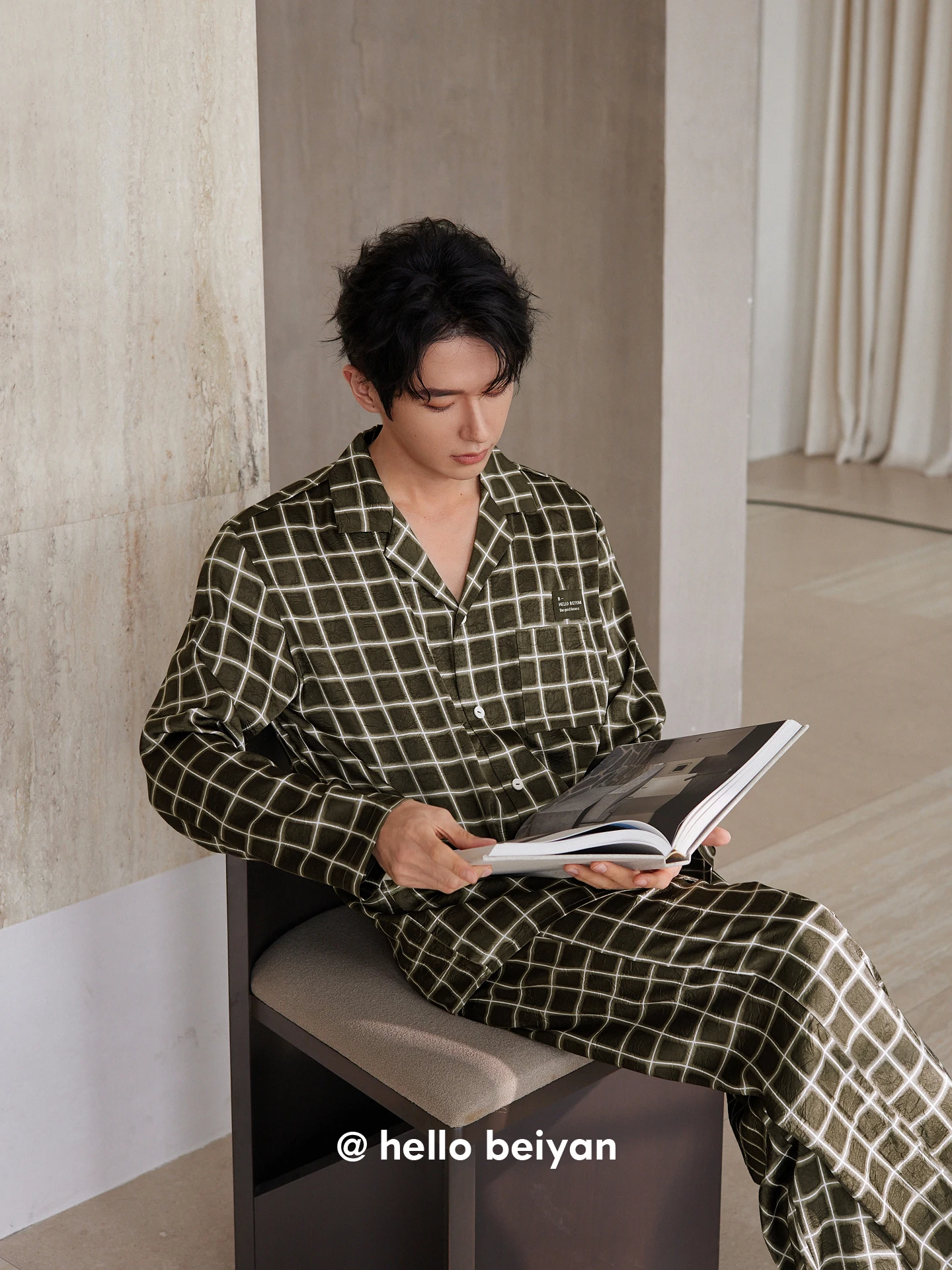 beiyan-–-pyjama-en-coton-pour-hommes-coupe-ample-long-boutonne-vetements-de-maison-ensemble-de-vetements-confortables-et-respirants-printemps-automne