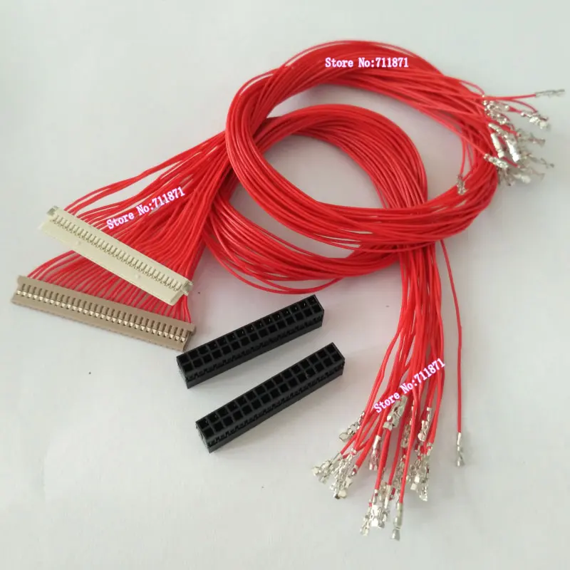 30P 30Pin DF14 DF19 DIY Custom Lcd Screen cable Line DF14-30S-1.25C DF19-30S-1C LVDS 1ch 2ch 6bit 8bit Lcd Screen Wire Cord DF19