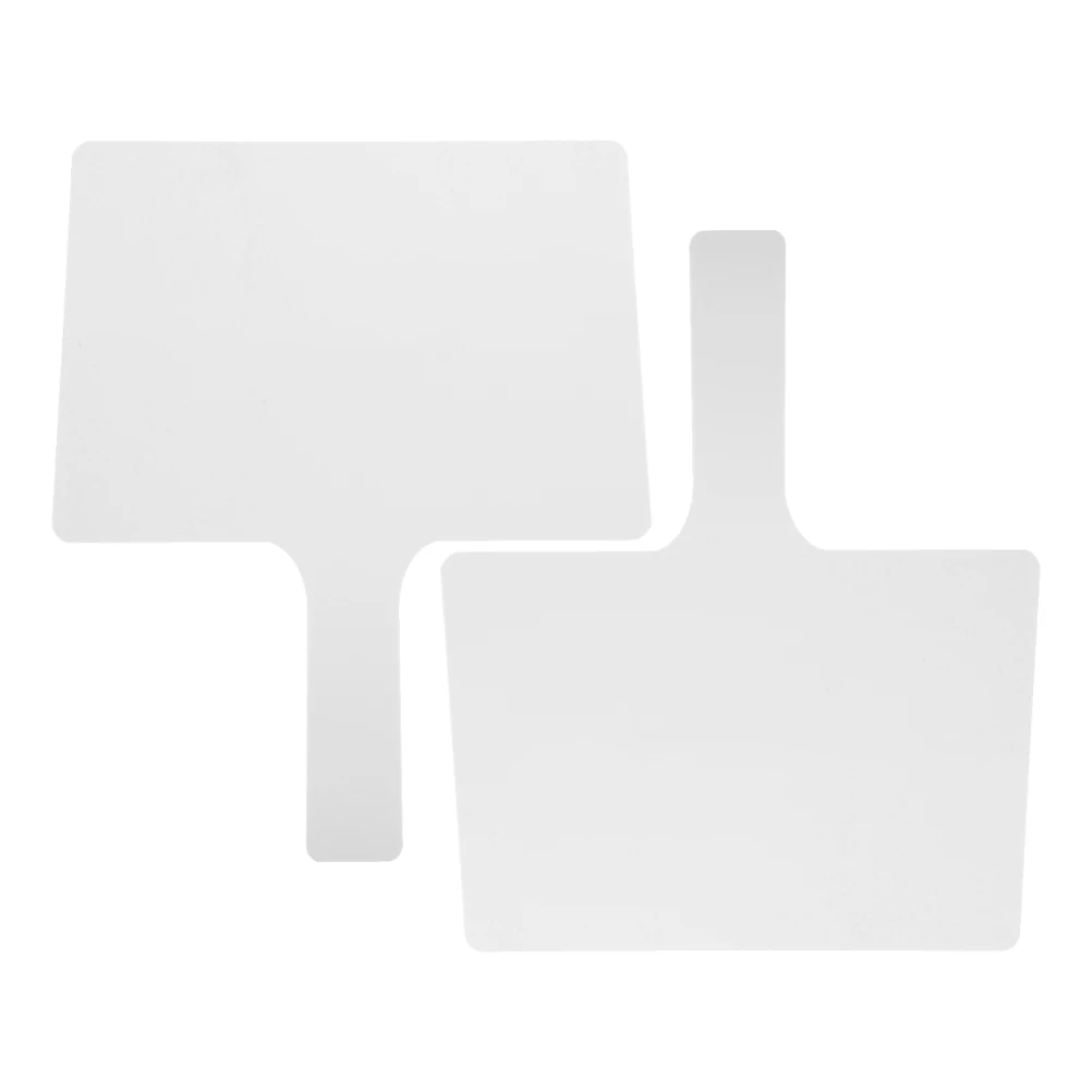 

2Pcs Double-Sided Handheld Whiteboard Classroom Acrylic Answer Paddle Reusable Dry Erase Board Interactive Learning Tool