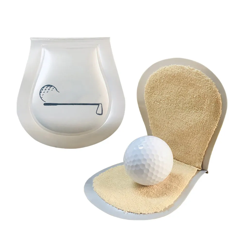 

1Pcs Golf Ball Cleaner Creative Mini Size PU Filled Flannel Cloth Ball Wiper Portable Easy Supplies