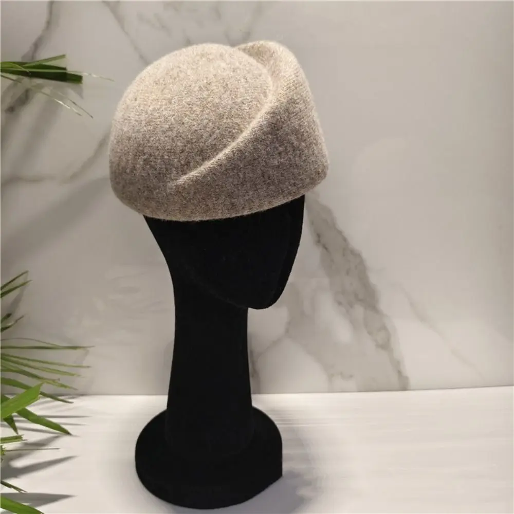 Uniform Stewardess Hat French Style Pillbox Hat Fedoras Teardrop Fedora Hat Solid Color Air Hostess Beret Hat Live Show