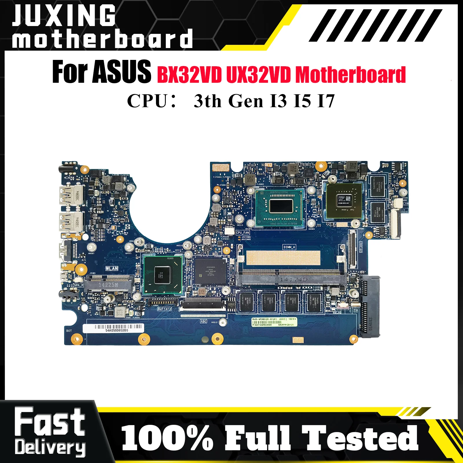 

Материнская плата UX32VD для ноутбука ASUS ZenBook UX32V UX32VD BX32VD, материнская плата для ноутбука с процессором I3 I5 I7, 100% тестирование, ОК, быстрая доставка