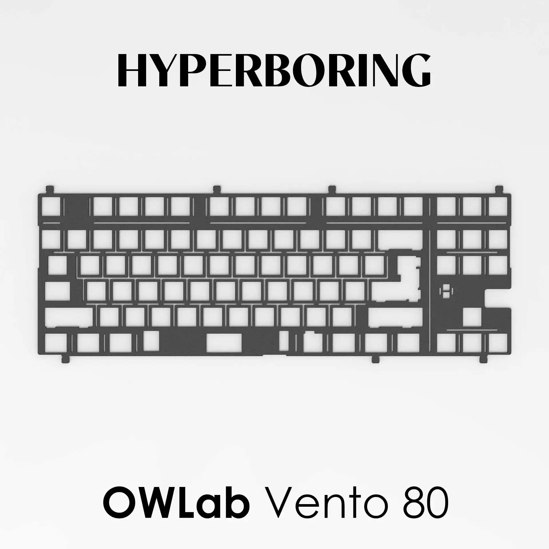 Пластины для механической клавиатуры OWLab Vento80, используют PP PC POM FR4 CF, латунь (для крепления на печатную плату)