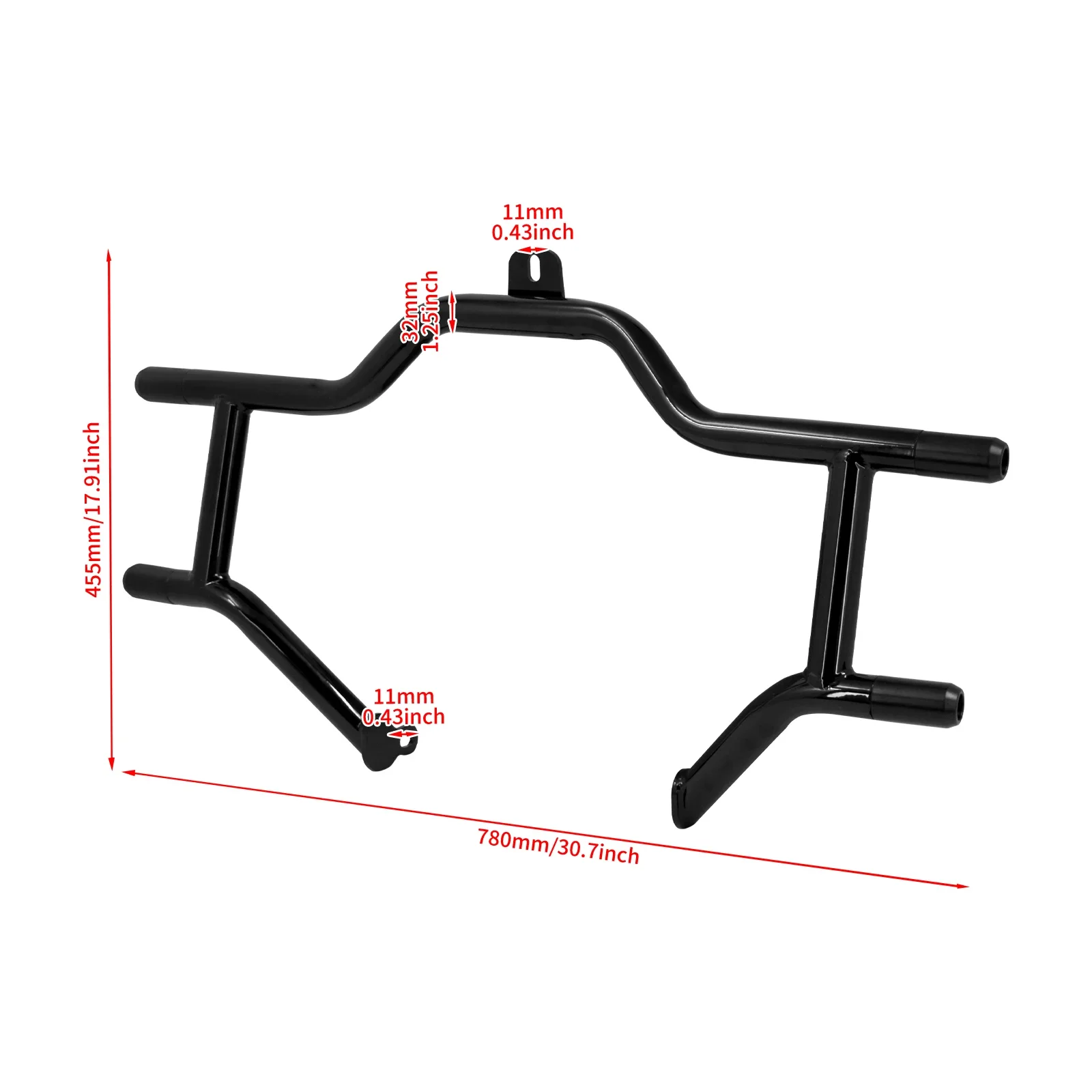 Motorcycle Front Highway Engine Guard Crash Bar Falling Protection For Harley Touring Road Street Electra Glide FLHR 2009-2024