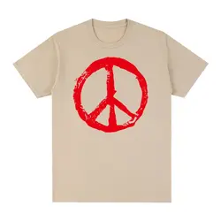 Make Love Not War Vintage T-shirt Pacifism Against War Peace Symbols Cotton Men T shirt New Tee Tshirt Womens Tops